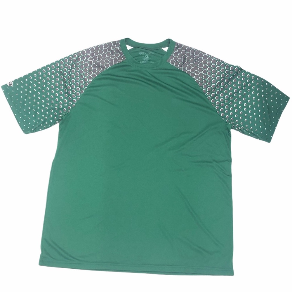 HOLLOWAY VOLTAGE GREEN/GRAY DRY-EXCEL SHIRT SZ XL